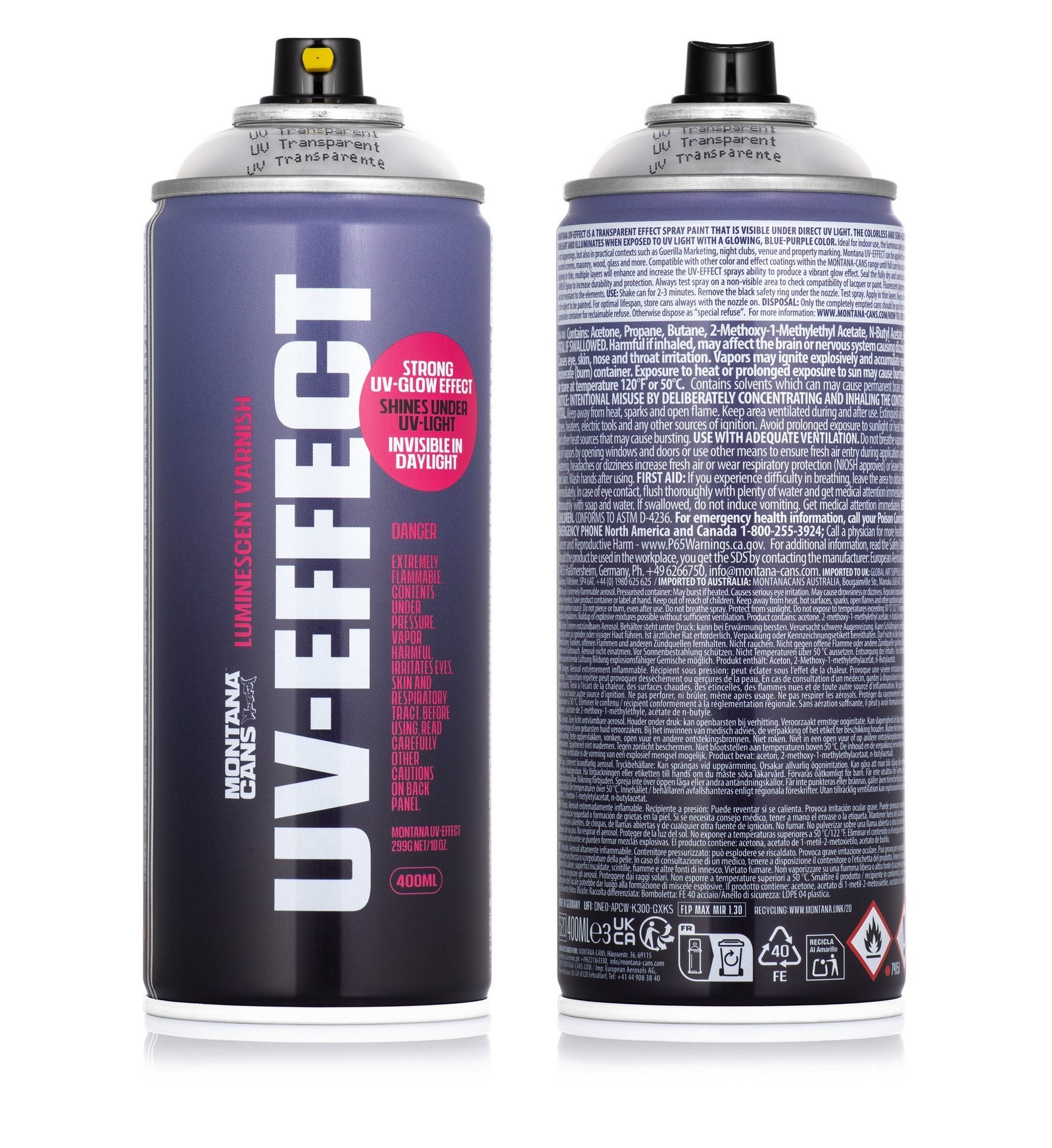 Montana UV-Effekt Spray Transp, 400 ml