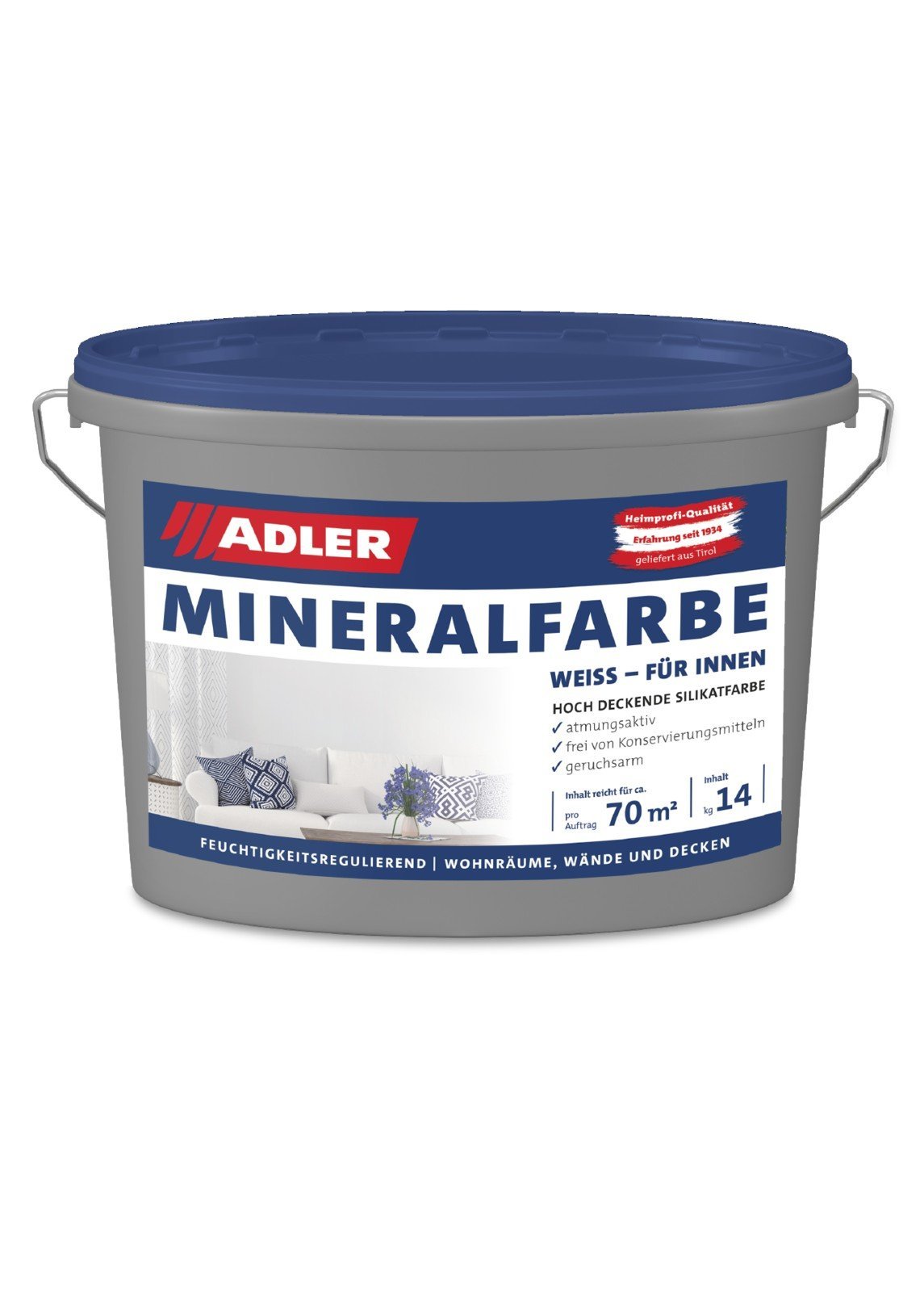 Adler Mineralfarbe weiß 4 kg